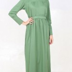 Klasik Kesim Yeşil Elbise Hüma Sultan 340x600